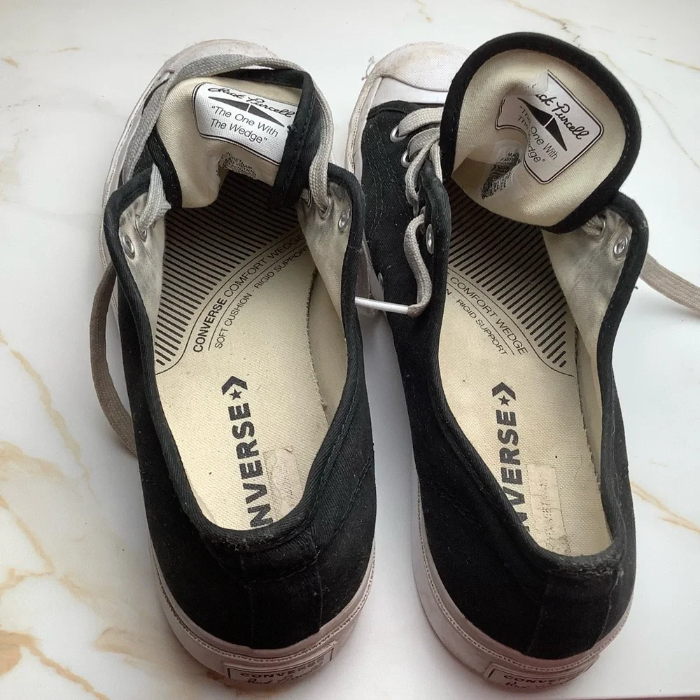 Converse 164056C Jack Purcell Shoes US Mens 8.5 Womens 10 Black Canvas  Low Top - Picture 9 of 14